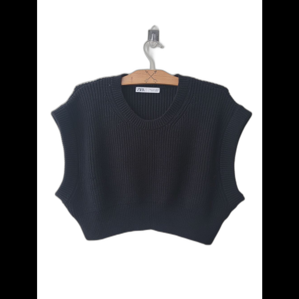 ZARA Oversize Crop Knit Top